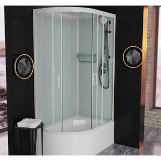 Душевая кабина Frank F412/2R М White 120x80 матовое стекло, 20038