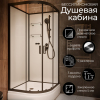Душевая кабина Frank F409/1 Black без крыши 90x90 см, 140009