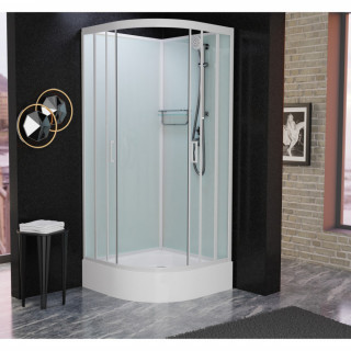 Душевая кабина Frank F409/1 White без крыши 90x90 см, 124009