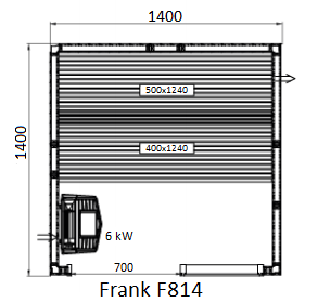 Финская сауна Frank F814 140х140x210 см липа, 814418