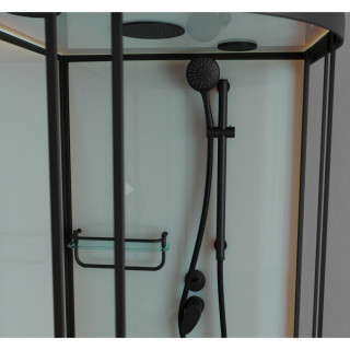 Душевая кабина Frank F409/1 М Black 90x90 матовое стекло, 20062