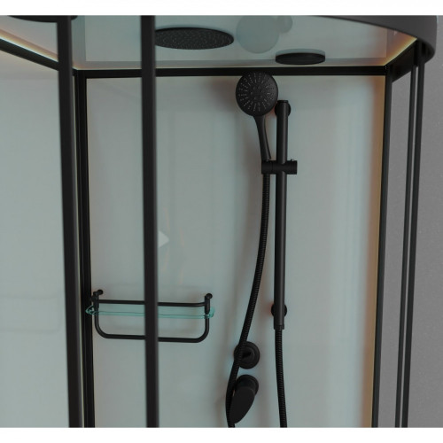 Душевая кабина Frank F409/1 М Black 90x90 матовое стекло, 20062
