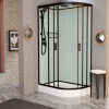 Душевая кабина Frank F412L М Black левосторонняя матовое стекло 120х80 см, 20058