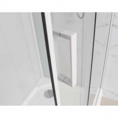 Душевая кабина Frank F409/1 М White 90x90 без крыши матовое стекло, 20025