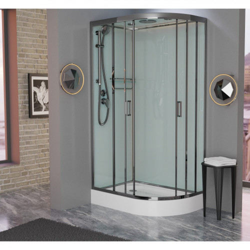 Душевая кабина Frank F412L М Brilliant 120x80 матовое стекло, 20090