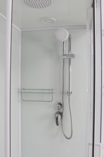 Душевая кабина Frank F409/1 М White 90x90 средний поддон матовое стекло, 20024