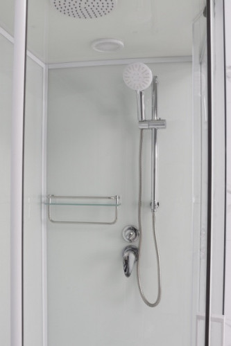 Душевая кабина Frank F409/1 М White 90x90 средний поддон матовое стекло, 20024