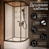 Душевая кабина Frank F409/2 Black без крыши 90x90 см, 148009