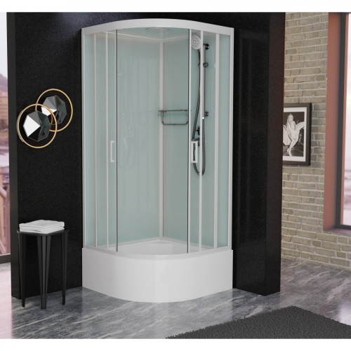 Душевая кабина Frank F409/2 White 90x90 см, 131009