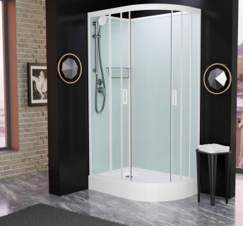 Душевая кабина Frank F418L White без крыши 100x80 см, 418018