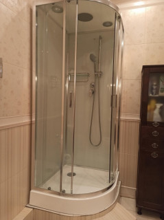 Душевая кабина Frank F410 М Brilliant 110x110 низкий поддон матовое стекло, 20082