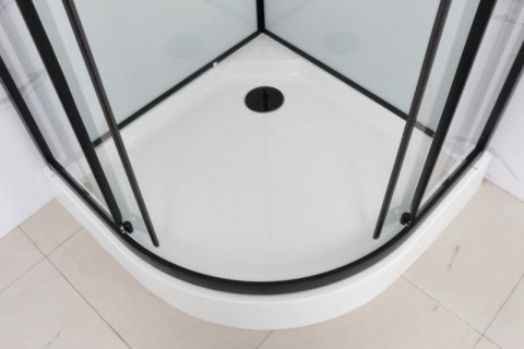 Душевая кабина Frank F410 М Black матовое стекло 110х110 см, 20046