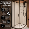 Душевая кабина Frank F418R Black без крыши 100x80 см, 914014