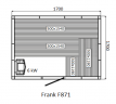 Финская сауна Frank F870 270х170x210 см кедр, 870078
