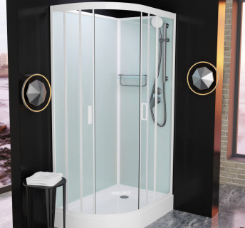 Душевая кабина Frank F418R White без крыши 100x80 см, 418019