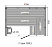 Финская сауна Frank F873 210х170x210 см кедр, 873378