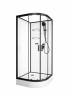 Душевая кабина Frank F400 Black без крыши 100x100 см, 400004