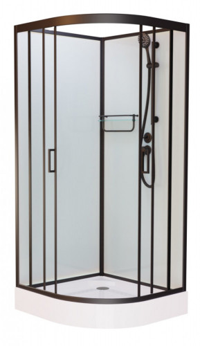 Душевая кабина Frank F400 Black без крыши 100x100 см, 400004