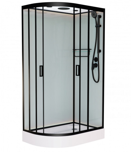 Душевая кабина Frank F411R Black 110х80 см правосторонняя, 114115