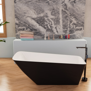 Ванна Frank F6106 White/Black 170х80 см, 12518