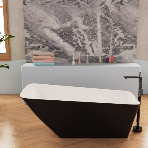 Ванна Frank F6106 White/Black 170х80 см, 12518