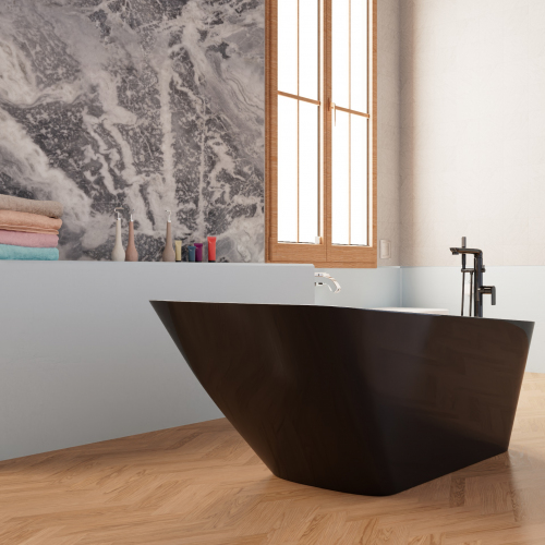 Ванна Frank F6106 White/Black 170х80 см, 12518