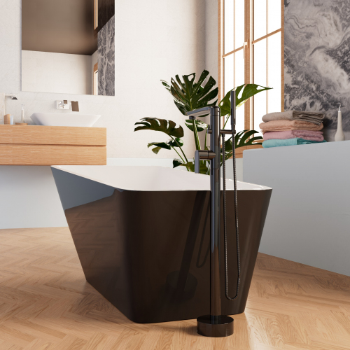 Ванна Frank F6106 White/Black 170х80 см, 12518