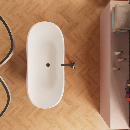 Ванна Frank F6104 White/Red 170х75 см, 125121