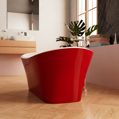 Ванна Frank F6104 White/Red 170х75 см, 125121