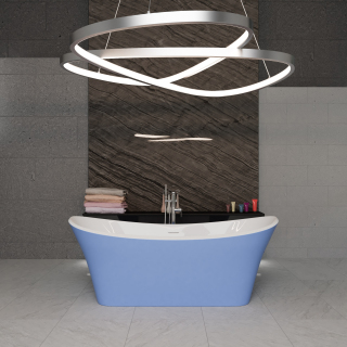 Ванна Frank F6104 White/Light blue 170х75 см, 125122