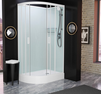 Душевая кабина Frank F411R White без крыши 110x80 см, 411014