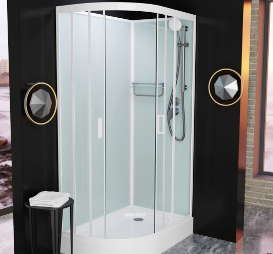 Душевая кабина Frank F411R White без крыши 110x80 см, 411014