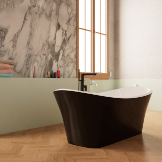 Ванна Frank F6104 White/Black 170х75 см, 12516