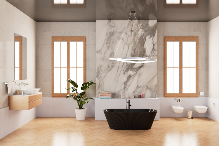 Ванна Frank F6103 Black/Black 170х75 см, 12314