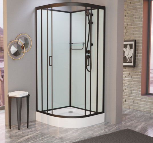 Душевая кабина Frank F420 Black без крыши 120x120 см, 420040