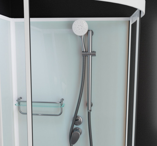 Душевая кабина Frank F400 М White без крыши матовое стекло 100x100 см, 20007