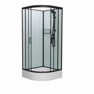 Душевая кабина Frank F400/1 Black без крыши 100x100 см, 142009