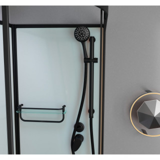 Душевая кабина Frank F412/1 R Black без крыши 120x80 см, 146009