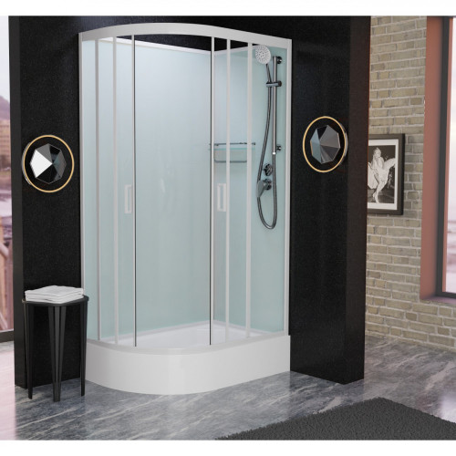 Душевая кабина Frank F412/1 R White без крыши 120x80 см, 130009