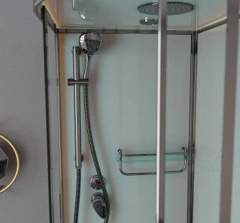 Душевая кабина Frank F411L M Brilliant матовое стекло110х80 левосторонняя низкий поддон, 177777