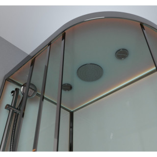 Душевая кабина Frank F411L M Brilliant матовое стекло110х80 левосторонняя низкий поддон, 177777