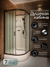 Душевая кабина Frank F400/1 М Black  100x100 без крыши матовое стекло, 20065
