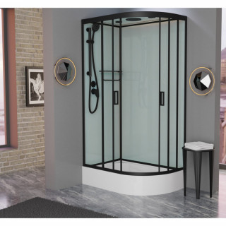 Душевая кабина Frank F412/1L Black 120x80 см, 143009