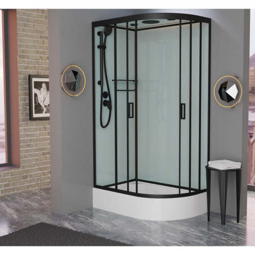 Душевая кабина Frank F412/1L Black 120x80 см, 143009
