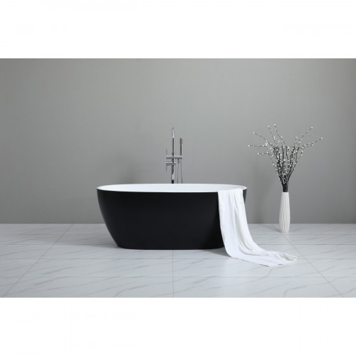 Ванна Frank F6123 Black/White 170x81 черная с белым отдельностоящая