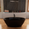 Ванна Frank F6123 Black/Black 170x81 черная отдельностоящая, 12527