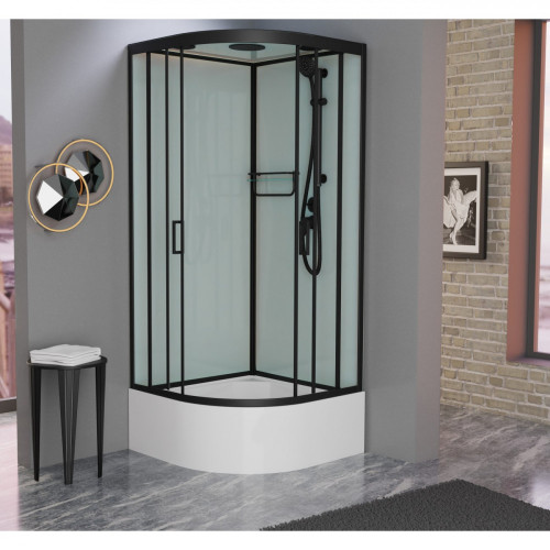 Душевая кабина Frank F400/2 Black 100x100 см, 149009