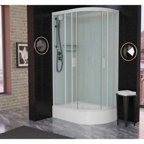 Душевая кабина Frank F412/1L М White 120x80 матовое стекло, 20028