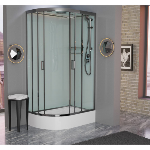 Душевая кабина Frank F412/1R  М Brilliant 120x80 матовое стекло, 20100