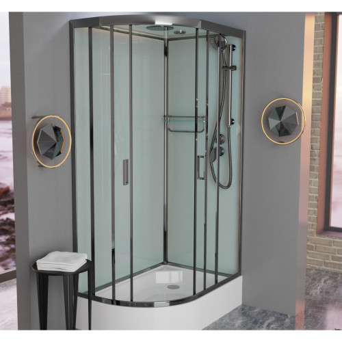 Душевая кабина Frank F412/1R  М Brilliant 120x80 матовое стекло, 20100